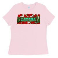 Bubblegum Pink latina libbey glass Ladies Tee - BundleAndBundleShop