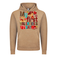 Vintage Coffee my first valentines day Vintage Hoodie - NancyCooperArtShop