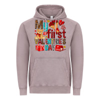 Vintage Zinc my first valentines day Vintage Hoodie - NancyCooperArtShop