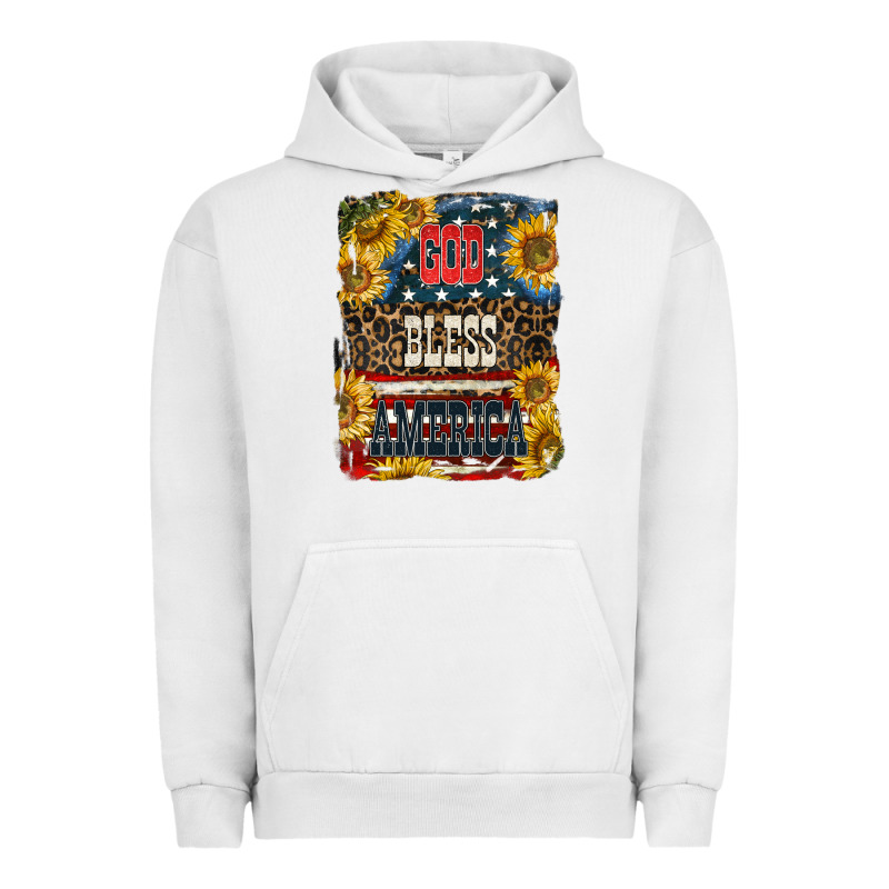 Western God Bless America 4th Of July Urban Hoodie by LillyAllenDesigns | Teevron