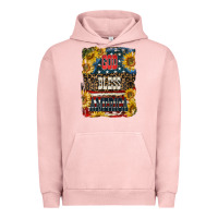 Pigment Salmon Western God Bless America 4th of July Urban Hoodie - LillyAllenDesigns