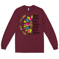 Burgundy you are inspiration Long Sleeve Tee - Artiststas