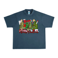 Midnight Navy merry christmas nurse trees Urban Heavy Tee - MaliasSmallBusiness
