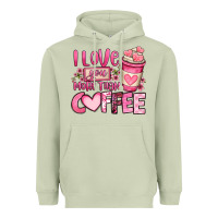 Matcha i love you more than coffee valentines day Heavyweight Hoodie - OliviaCreatesArt