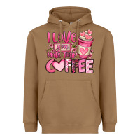 Toasted Coconut i love you more than coffee valentines day Heavyweight Hoodie - OliviaCreatesArt