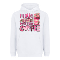 White i love you more than coffee valentines day Heavyweight Hoodie - OliviaCreatesArt