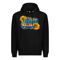 Black Blessed mom Premium Hoodie - CowGirlArtShop