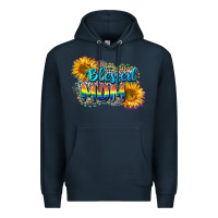 Navy Blessed mom Premium Hoodie - CowGirlArtShop