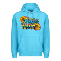 Ocean Blue Blessed mom Premium Hoodie - CowGirlArtShop