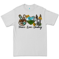 Dove Grey Peace Love Donkey Head Premium Tee - LillyAllenDesigns