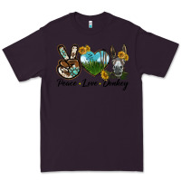 Plum Peace Love Donkey Head Premium Tee - LillyAllenDesigns