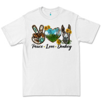 White Peace Love Donkey Head Premium Tee - LillyAllenDesigns