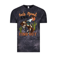 Cloud Black buck around and find out rodeo cowboy Vintage Tee - MaliasSmallBusiness