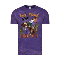 Cloud Purple buck around and find out rodeo cowboy Vintage Tee - MaliasSmallBusiness