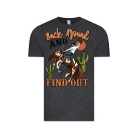 Vintage Black buck around and find out rodeo cowboy Vintage Tee - MaliasSmallBusiness