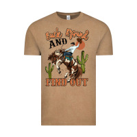 Vintage Coffee buck around and find out rodeo cowboy Vintage Tee - MaliasSmallBusiness