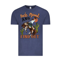 Vintage Denim buck around and find out rodeo cowboy Vintage Tee - MaliasSmallBusiness