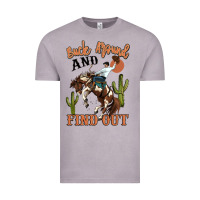 Vintage Zinc buck around and find out rodeo cowboy Vintage Tee - MaliasSmallBusiness