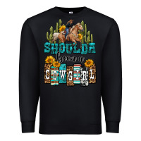 Black shoulda been a cowgirl Premium Sweatshirt - OliviaCreatesArt