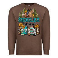 Chestnut shoulda been a cowgirl Premium Sweatshirt - OliviaCreatesArt