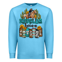 Ocean Blue shoulda been a cowgirl Premium Sweatshirt - OliviaCreatesArt