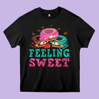 Feeling Sweet Donuts Heavy Core Tee Designed By Adodesignshop