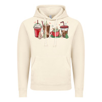Vintage Artic christmas tree cake and coffee cups Vintage Hoodie - MaliasSmallBusiness
