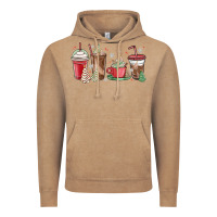 Vintage Coffee christmas tree cake and coffee cups Vintage Hoodie - MaliasSmallBusiness