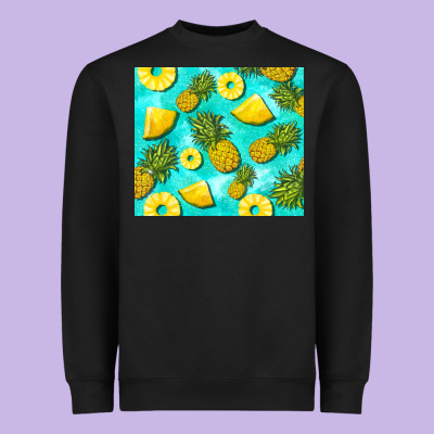 Blue Pineapple Heavyweight Sweatshirt Designed By Barkaloodesign