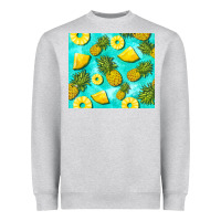 Heather Grey blue pineapple Heavyweight Sweatshirt - BarkalooDesign