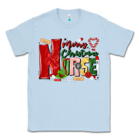 Dusty Blue merry christmas nurse Classic Tee - MaliasSmallBusiness