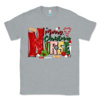 Heather Grey merry christmas nurse Classic Tee - MaliasSmallBusiness