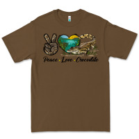 Cacao Peace Love Crocodile Premium Tee - LillyAllenDesigns