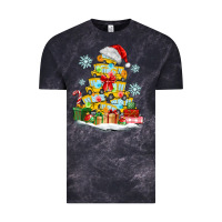 Cloud Black christmas tree with school bus Vintage Tee - MaliasSmallBusiness