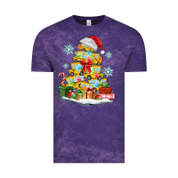 Cloud Purple christmas tree with school bus Vintage Tee - MaliasSmallBusiness