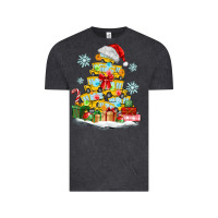 Vintage Black christmas tree with school bus Vintage Tee - MaliasSmallBusiness