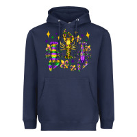 Navy mardi gras craw fish olivia Heavyweight Hoodie - OliviaCreatesArt