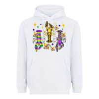 White mardi gras craw fish olivia Heavyweight Hoodie - OliviaCreatesArt
