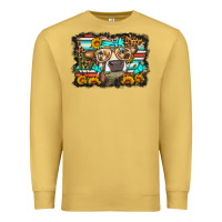 Antique Gold sunflower cow olivia Premium Sweatshirt - OliviaCreatesArt