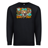 Black sunflower cow olivia Premium Sweatshirt - OliviaCreatesArt