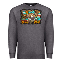 Charcoal Heather sunflower cow olivia Premium Sweatshirt - OliviaCreatesArt