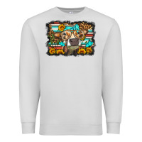 Dove Grey sunflower cow olivia Premium Sweatshirt - OliviaCreatesArt