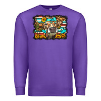 Purple sunflower cow olivia Premium Sweatshirt - OliviaCreatesArt