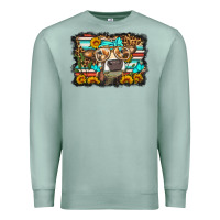 Seafoam sunflower cow olivia Premium Sweatshirt - OliviaCreatesArt