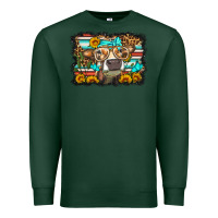 Sports Green sunflower cow olivia Premium Sweatshirt - OliviaCreatesArt