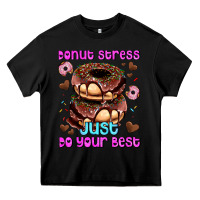 Black donut stress just do your best Heavy Core Tee - AdoDesignShop