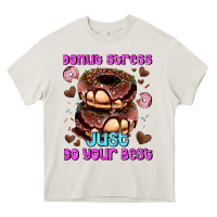 Cream donut stress just do your best Heavy Core Tee - AdoDesignShop
