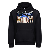 Black Baseball Mom Urban Hoodie - CowhideDigitalArt