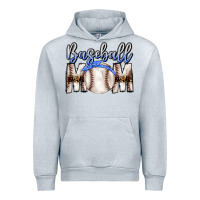 Heather Grey Baseball Mom Urban Hoodie - CowhideDigitalArt
