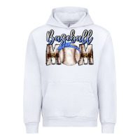 White Baseball Mom Urban Hoodie - CowhideDigitalArt
